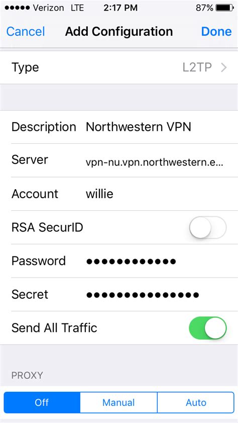 iphone asking for vpn pabword